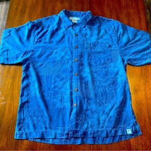 Bermuda Bay 100% silk men’s button down shirt size XL
